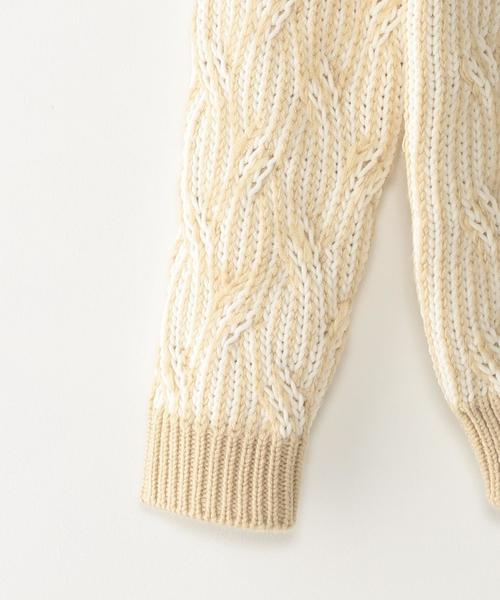 Steven Alan（スティーブンアラン）の「＜Steven Alan＞ W/P COMB CABLE TTL/ﾆｯﾄ◆（ニット/セーター・メンズ・ダークグレー/ベージュ・MEDIUM/SMALL/LARGE/X-LARGE）」の12枚目の写真