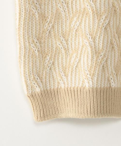 Steven Alan（スティーブンアラン）の「＜Steven Alan＞ W/P COMB CABLE TTL/ﾆｯﾄ◆（ニット/セーター・メンズ・ダークグレー/ベージュ・MEDIUM/SMALL/LARGE/X-LARGE）」の13枚目の写真