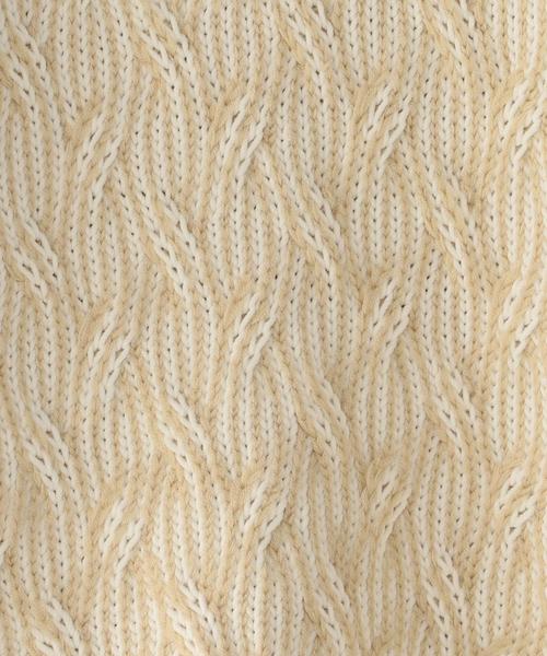 Steven Alan（スティーブンアラン）の「＜Steven Alan＞ W/P COMB CABLE TTL/ﾆｯﾄ◆（ニット/セーター・メンズ・ダークグレー/ベージュ・MEDIUM/SMALL/LARGE/X-LARGE）」の4枚目の写真