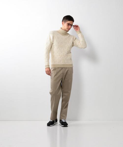 Steven Alan（スティーブンアラン）の「＜Steven Alan＞ W/P COMB CABLE TTL/ﾆｯﾄ◆（ニット/セーター・メンズ・ダークグレー/ベージュ・MEDIUM/SMALL/LARGE/X-LARGE）」の7枚目の写真
