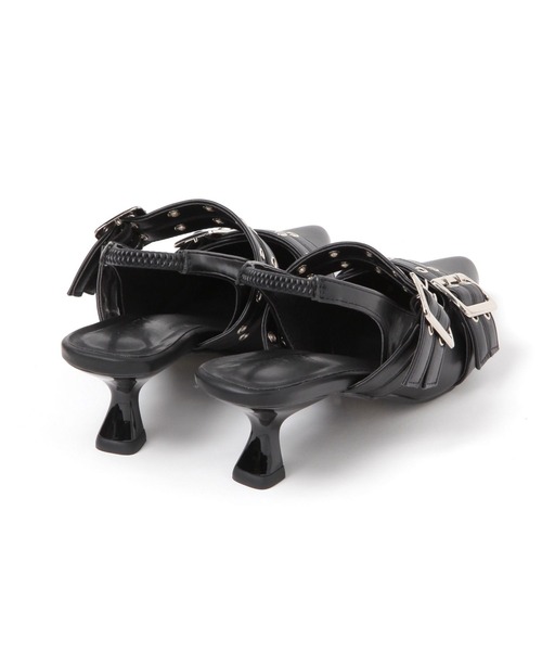 3.3 Field Trip （3.3フィールドトリップ）の「3.3 Field Trip／ベルトデザインミュール（サンダル・レディース・ブラック/アイボリー・LARGE/MEDIUM）」の5枚目の写真