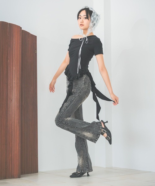 3.3 Field Trip （3.3フィールドトリップ）の「3.3 Field Trip／ベルトデザインミュール（サンダル・レディース・ブラック/アイボリー・LARGE/MEDIUM）」の16枚目の写真