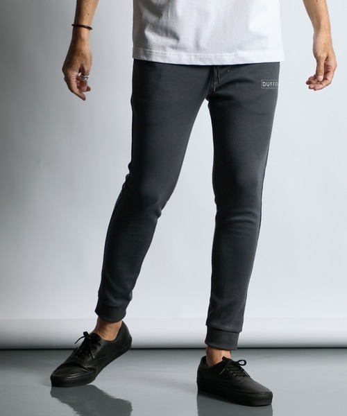 The DUFFER of ST.GEORGE（ザダファーオブセントジョージ）の「〔BLACK LABEL〕COOLMAX SMOOTH SLIM PANTS：セットアップ クールマックス スムース スリムパンツ（スウェットパンツ・メンズ・ブルーグレー/ブラック・SMALL/MEDIUM/LARGE/X-LARGE）」の7枚目の写真