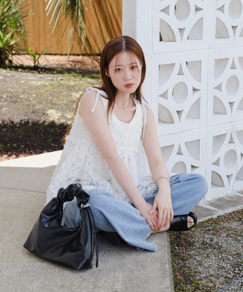 前後2WAY】ウェーブ刺繍チュールチュニック（チュニック