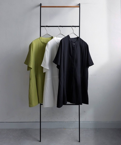 antiqua(アンティカ)の「ペプラムシルエットシャツ(シャツ/ブラウス・レディース・ライム/ホワイト/ブラック・ONESIZE)」の17枚目の写真