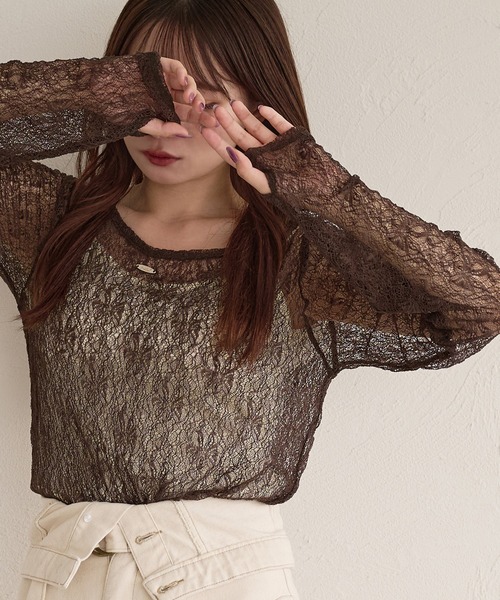 long sleeve sheer inner / ロングスリーブシアーインナー（T