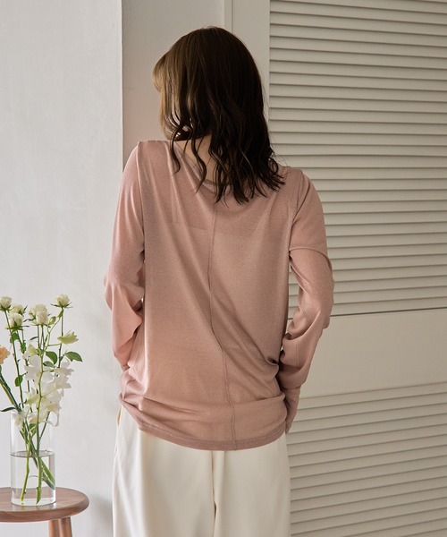 tシャツ long sleeve sheer inner / ロングスリーブシアーインナー レディース mideal tシャツ long sleeve sheer inner / ロングスリーブ