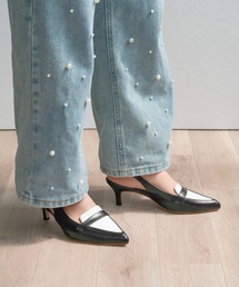 バックストラップ ローファーパンプス (5.5cmヒール)