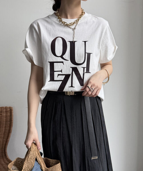 【新品】DouDou 透け感 ロゴプリントTシャツ Web完売品！ セール】【WEB限定】温感プリントTEE（Tシャツ/カットソー