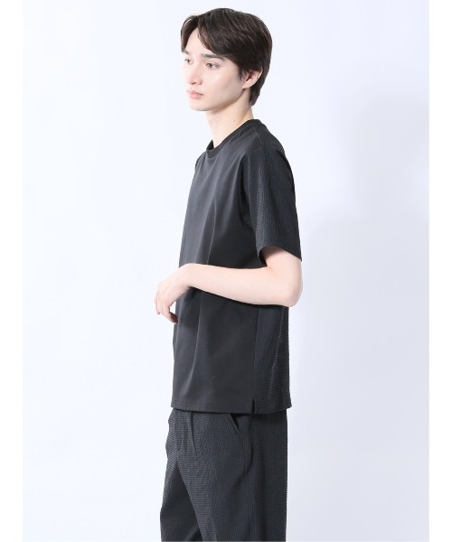 m.f.editorial(エムエフエディトリアル)の「【ストレッチ】m.f.エディトリアル メンズ circle motion Air クルー 半袖 Tシャツ(セットアップ可能)(Tシャツ/カットソー・メンズ・ネイビー/ブラック・MEDIUM/X-LARGE/LARGE)」の10枚目の写真