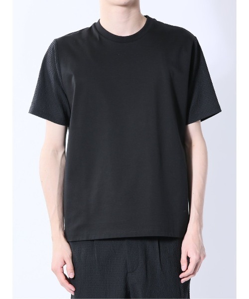 m.f.editorial(エムエフエディトリアル)の「【ストレッチ】m.f.エディトリアル メンズ circle motion Air クルー 半袖 Tシャツ(セットアップ可能)(Tシャツ/カットソー・メンズ・ネイビー/ブラック・MEDIUM/X-LARGE/LARGE)」の14枚目の写真