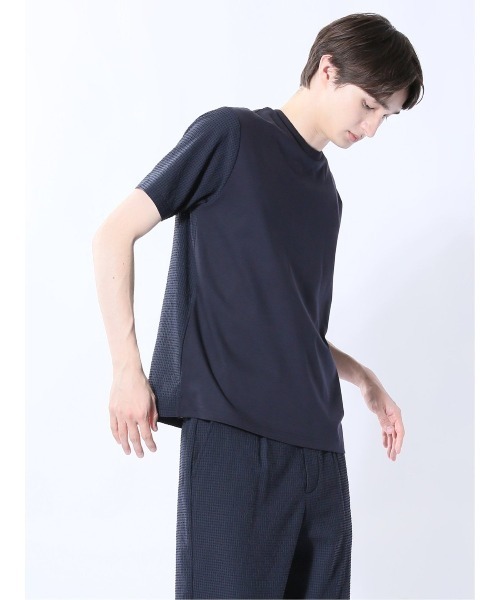 m.f.editorial(エムエフエディトリアル)の「【ストレッチ】m.f.エディトリアル メンズ circle motion Air クルー 半袖 Tシャツ(セットアップ可能)(Tシャツ/カットソー・メンズ・ネイビー/ブラック・MEDIUM/X-LARGE/LARGE)」の22枚目の写真