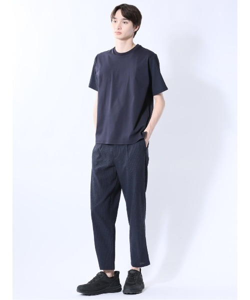m.f.editorial(エムエフエディトリアル)の「【ストレッチ】m.f.エディトリアル メンズ circle motion Air クルー 半袖 Tシャツ(セットアップ可能)(Tシャツ/カットソー・メンズ・ネイビー/ブラック・MEDIUM/X-LARGE/LARGE)」の3枚目の写真