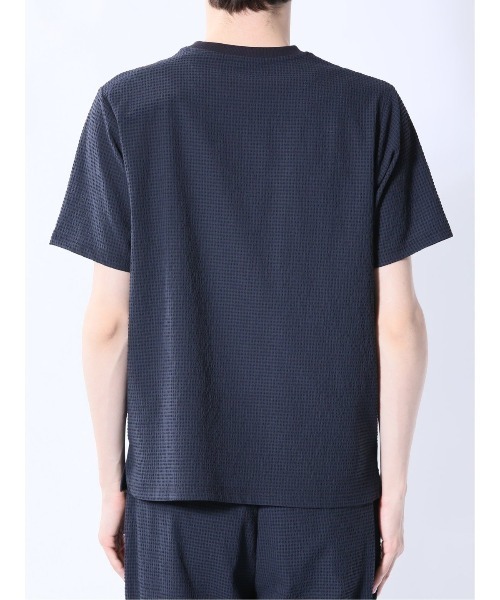 m.f.editorial(エムエフエディトリアル)の「【ストレッチ】m.f.エディトリアル メンズ circle motion Air クルー 半袖 Tシャツ(セットアップ可能)(Tシャツ/カットソー・メンズ・ネイビー/ブラック・MEDIUM/X-LARGE/LARGE)」の6枚目の写真