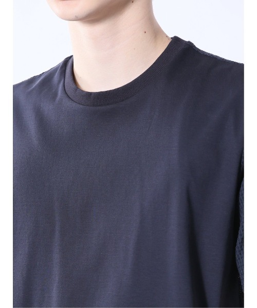 m.f.editorial(エムエフエディトリアル)の「【ストレッチ】m.f.エディトリアル メンズ circle motion Air クルー 半袖 Tシャツ(セットアップ可能)(Tシャツ/カットソー・メンズ・ネイビー/ブラック・MEDIUM/X-LARGE/LARGE)」の7枚目の写真