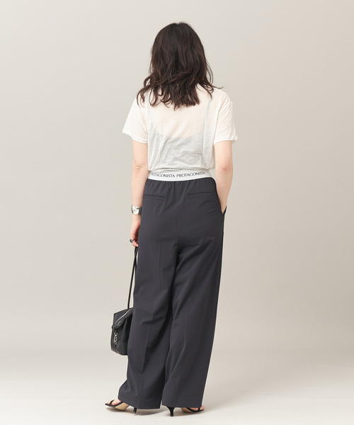 BASERANGE（ベースレンジ）の「【BASERANGE/ベースレンジ】TEE SHIRT：Tシャツ（Tシャツ/カットソー・レディース・アイボリー/ブラウン系その他/ブラウン/ピンク・SMALL）」の6枚目の写真