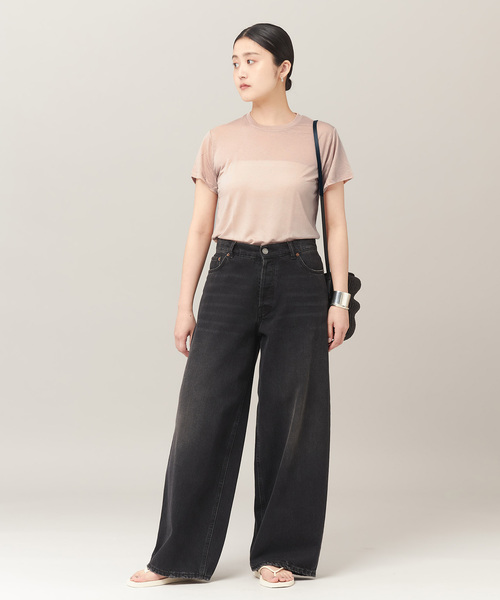 BASERANGE（ベースレンジ）の「【BASERANGE/ベースレンジ】TEE SHIRT：Tシャツ（Tシャツ/カットソー・レディース・アイボリー/ブラウン系その他/ブラウン/ピンク・SMALL）」の12枚目の写真