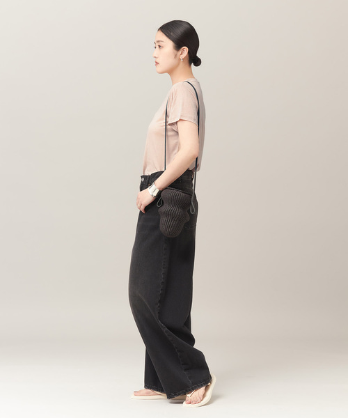 BASERANGE（ベースレンジ）の「【BASERANGE/ベースレンジ】TEE SHIRT：Tシャツ（Tシャツ/カットソー・レディース・アイボリー/ブラウン系その他/ブラウン/ピンク・SMALL）」の13枚目の写真