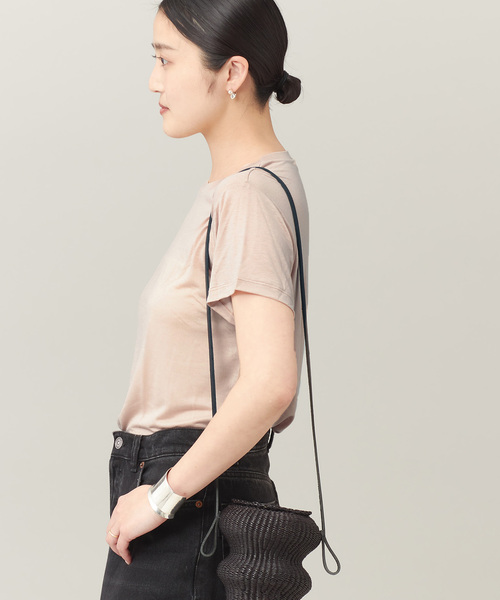 BASERANGE（ベースレンジ）の「【BASERANGE/ベースレンジ】TEE SHIRT：Tシャツ（Tシャツ/カットソー・レディース・アイボリー/ブラウン系その他/ブラウン/ピンク・SMALL）」の15枚目の写真