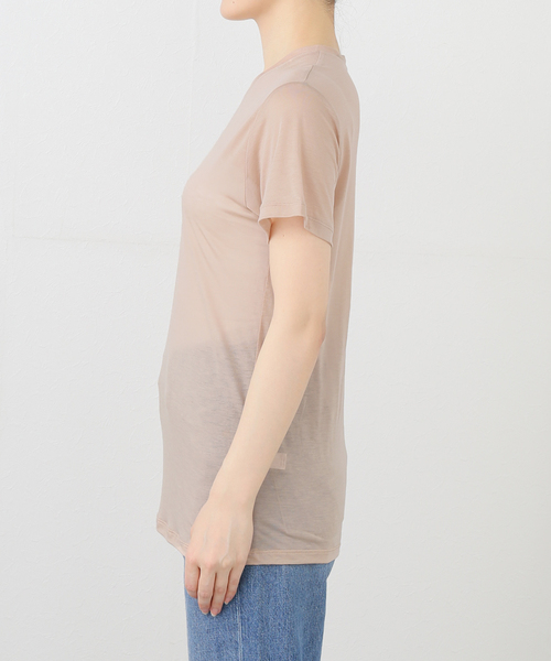 BASERANGE（ベースレンジ）の「【BASERANGE/ベースレンジ】TEE SHIRT：Tシャツ（Tシャツ/カットソー・レディース・アイボリー/ブラウン系その他/ブラウン/ピンク・SMALL）」の20枚目の写真