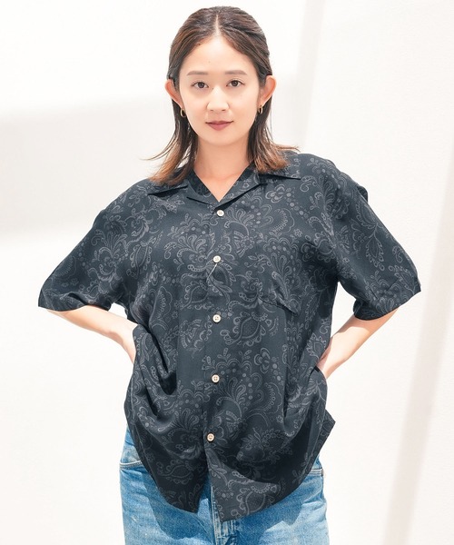 Blue Standard （ブルースタンダード）の「【Blue Standard:ブルースタンダード】レーヨン100％ 総柄プリントシャツ アロハ 接触冷感（シャツ/ブラウス・メンズ・その他3/その他2/その他/その他6/その他1/その他10/その他8/その他9/その他7/その他4/その他5・XX-LARGE/MEDIUM/LARGE/X-LARGE）」の4枚目の写真