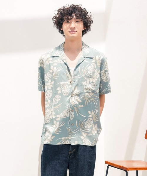 Blue Standard （ブルースタンダード）の「【Blue Standard:ブルースタンダード】レーヨン100％ 総柄プリントシャツ アロハ 接触冷感（シャツ/ブラウス・メンズ・その他3/その他2/その他/その他6/その他1/その他10/その他8/その他9/その他7/その他4/その他5・XX-LARGE/MEDIUM/LARGE/X-LARGE）」の11枚目の写真