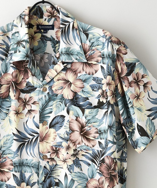 Blue Standard （ブルースタンダード）の「【Blue Standard:ブルースタンダード】レーヨン100％ 総柄プリントシャツ アロハ 接触冷感（シャツ/ブラウス・メンズ・その他3/その他2/その他/その他6/その他1/その他10/その他8/その他9/その他7/その他4/その他5・XX-LARGE/MEDIUM/LARGE/X-LARGE）」の13枚目の写真