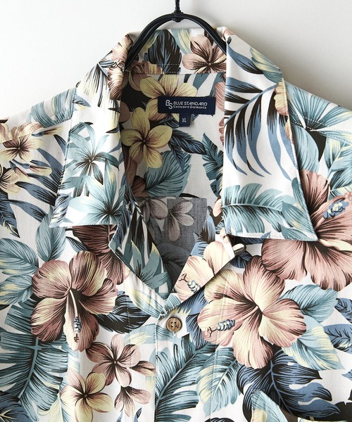 Blue Standard （ブルースタンダード）の「【Blue Standard:ブルースタンダード】レーヨン100％ 総柄プリントシャツ アロハ 接触冷感（シャツ/ブラウス・メンズ・その他3/その他2/その他/その他6/その他1/その他10/その他8/その他9/その他7/その他4/その他5・XX-LARGE/MEDIUM/LARGE/X-LARGE）」の15枚目の写真