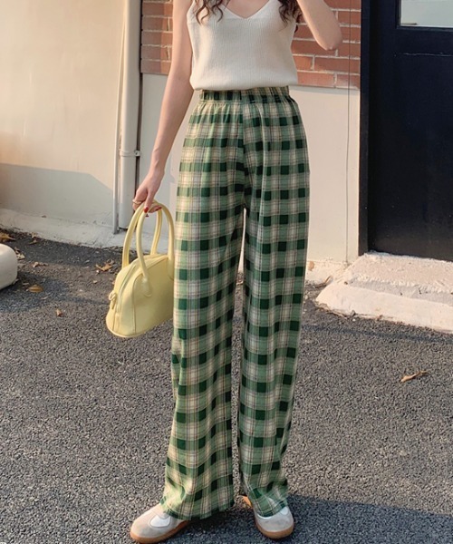 Per sist ence(パーシエンス)の「ストレートチェックリラックスパンツ(その他パンツ・レディース・オレンジ/グレー/ブラック/ライトグリーン/グリーン/ブルー・ONE SIZE)」の19枚目の写真