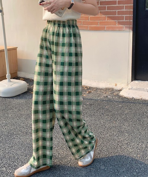 Per sist ence(パーシエンス)の「ストレートチェックリラックスパンツ(その他パンツ・レディース・オレンジ/グレー/ブラック/ライトグリーン/グリーン/ブルー・ONE SIZE)」の21枚目の写真