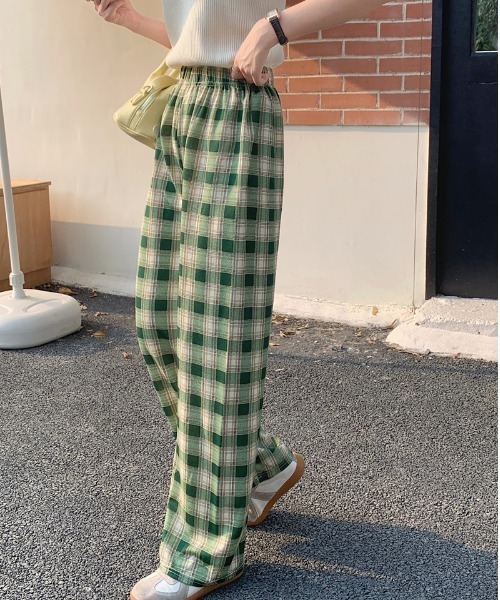 Per sist ence(パーシエンス)の「ストレートチェックリラックスパンツ(その他パンツ・レディース・オレンジ/グレー/ブラック/ライトグリーン/グリーン/ブルー・ONE SIZE)」の22枚目の写真