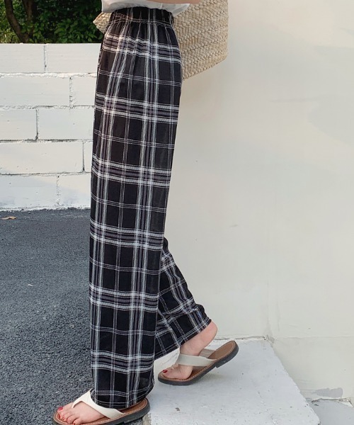 Per sist ence(パーシエンス)の「ストレートチェックリラックスパンツ(その他パンツ・レディース・オレンジ/グレー/ブラック/ライトグリーン/グリーン/ブルー・ONE SIZE)」の11枚目の写真