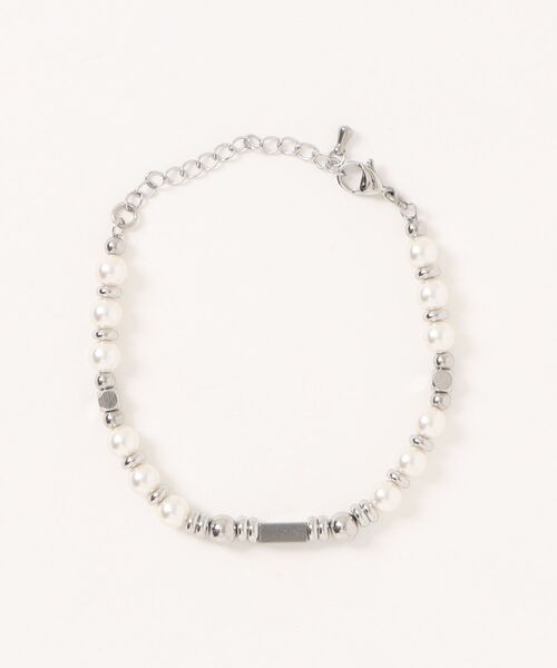 SPINNS（スピンズ）の「ビーズブレスレット（ブレスレット・メンズ・シルバー系その他/ブラック×シルバー・ONESIZE）」の9枚目の写真