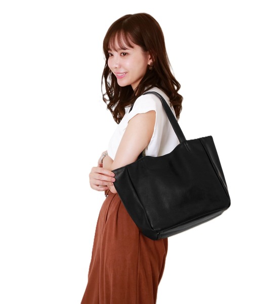 Legato Largo(レガートラルゴ)の「Legato Largo 5ポケットミニトートバッグ(トートバッグ・レディース・ライトベージュ/キャメル/ブラック/ミント・FREE)」の10枚目の写真