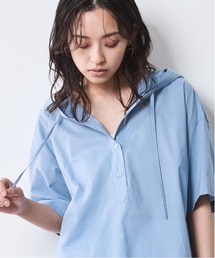 CHIC STYLE | 綿100％ローンフーディシャツ＜大きいサイズ有＞シックスタイル(シャツ/ブラウス)