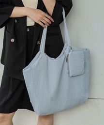 Bab（バブ）の「ポーチ付き軽量キルティング　ヌビバッグ（トートバッグ）」