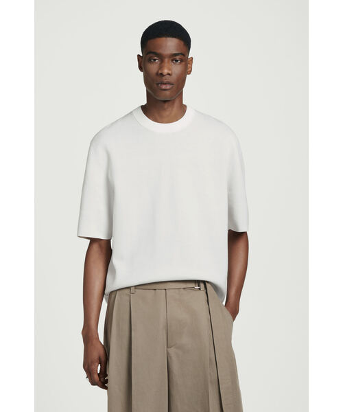 “COS MEN” ダブルフェイスニットTシャツ オーバーサイズダブルフェイスニットTシャツ(Tシャツ