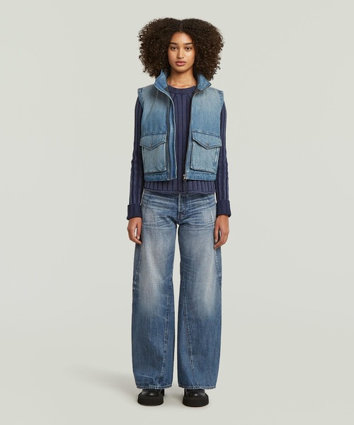G-STAR（ジースター）の「Contor 3D Wide Jeans/立体裁断ワイドルーズジーンズ/L28（デニムパンツ・レディース・インディゴブルー・26inch/25inch/24inch/27inch）」の4枚目の写真