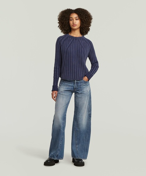 G-STAR（ジースター）の「Contor 3D Wide Jeans/立体裁断ワイドルーズジーンズ/L28（デニムパンツ・レディース・インディゴブルー・26inch/25inch/24inch/27inch）」の3枚目の写真