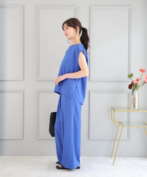 fifth(フィフス)の「【SETUP対応】キーネックフレンチスリーブブラウス(シャツ/ブラウス・レディース・ブルー/ブラック/ベージュ・M)」の15枚目の写真