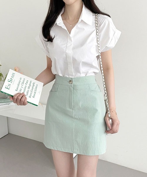 urge:(アージコロン )の「【URGE:】フレンチ スリーブ 半袖 ブラウス(シャツ/ブラウス・レディース・ブルー/ホワイト・X-LARGE/LARGE/MEDIUM/SMALL)」の10枚目の写真