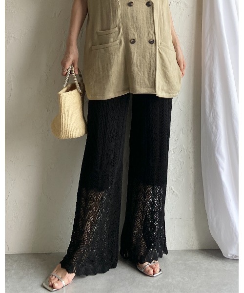 ESSENTIAL / ケーブル柄ニットパンツ 38 オフ VCF0124D0003_l_a001.jpg