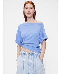 Tシャツ/カットソー（ブルー・ネイビー/青色系・オフショルダー