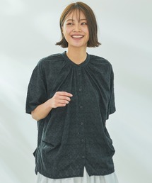 インドコットン ジャガード ブラウス