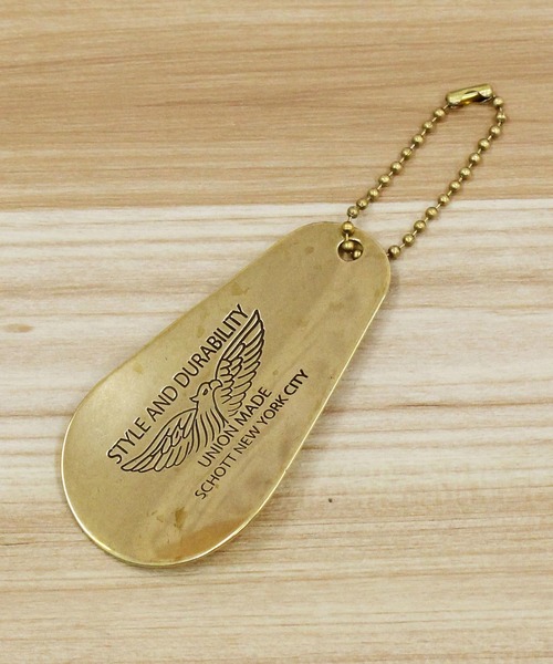 schott（ショット）の「BRASS SHOEHORN（キーホルダー・メンズ・ゴールド・FREE）」の2枚目の写真