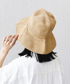 IHNN/(イン)】ハンドニットストラップハット（ニットキャップ