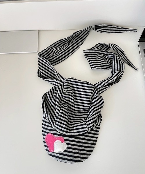 UP START（アップスタート）の「【LAMPOON】うさ耳ボーダーキャップ（キャップ・レディース・ブラック・FREE）」の4枚目の写真