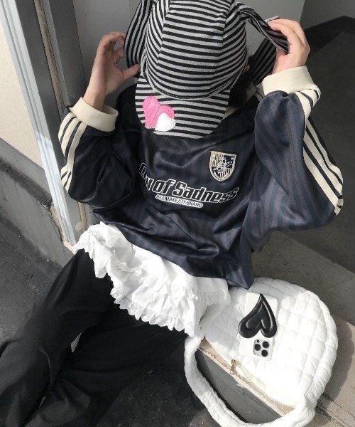 UP START（アップスタート）の「【LAMPOON】うさ耳ボーダーキャップ（キャップ・レディース・ブラック・FREE）」の8枚目の写真