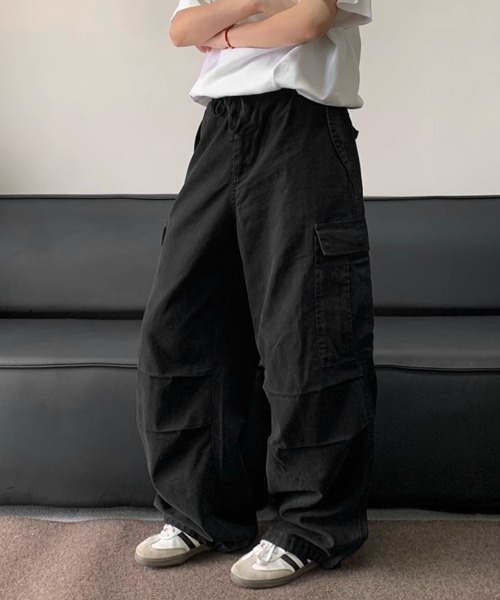 NOWLE（ノウル）の「【NOWLE】ヴィンテージライク ルーズフィット カーゴパンツ（カーゴパンツ・メンズ・グレー/ブラウン/ブラック・LARGE/MEDIUM/X-LARGE/SMALL）」の7枚目の写真