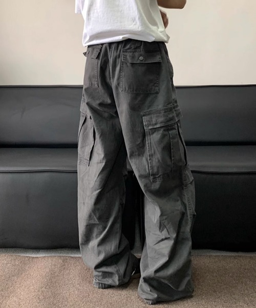 NOWLE（ノウル）の「【NOWLE】ヴィンテージライク ルーズフィット カーゴパンツ（カーゴパンツ・メンズ・グレー/ブラウン/ブラック・LARGE/MEDIUM/X-LARGE/SMALL）」の15枚目の写真